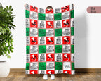 Retro Italy Blanket Throw with Italia Flag Design, Cozy Rome Venice Inspired Decor, Mediterranean Travel Lover Gift Blanket