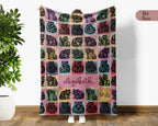 Personalized Raccoon Blanket Funny Animal Lover Throw Soft Wildlife Decor Unique Custom Name Gift for Home