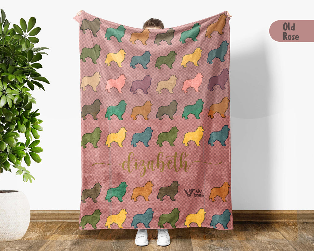 Personalized Shetland Sheepdog Blanket | Custom Sheltie Throw | Smart Companion Breed Gift for Dog Lovers Home Decor