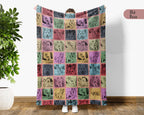 Retro Siberian Husky Blanket – Cozy Dog Lover Throw for Home