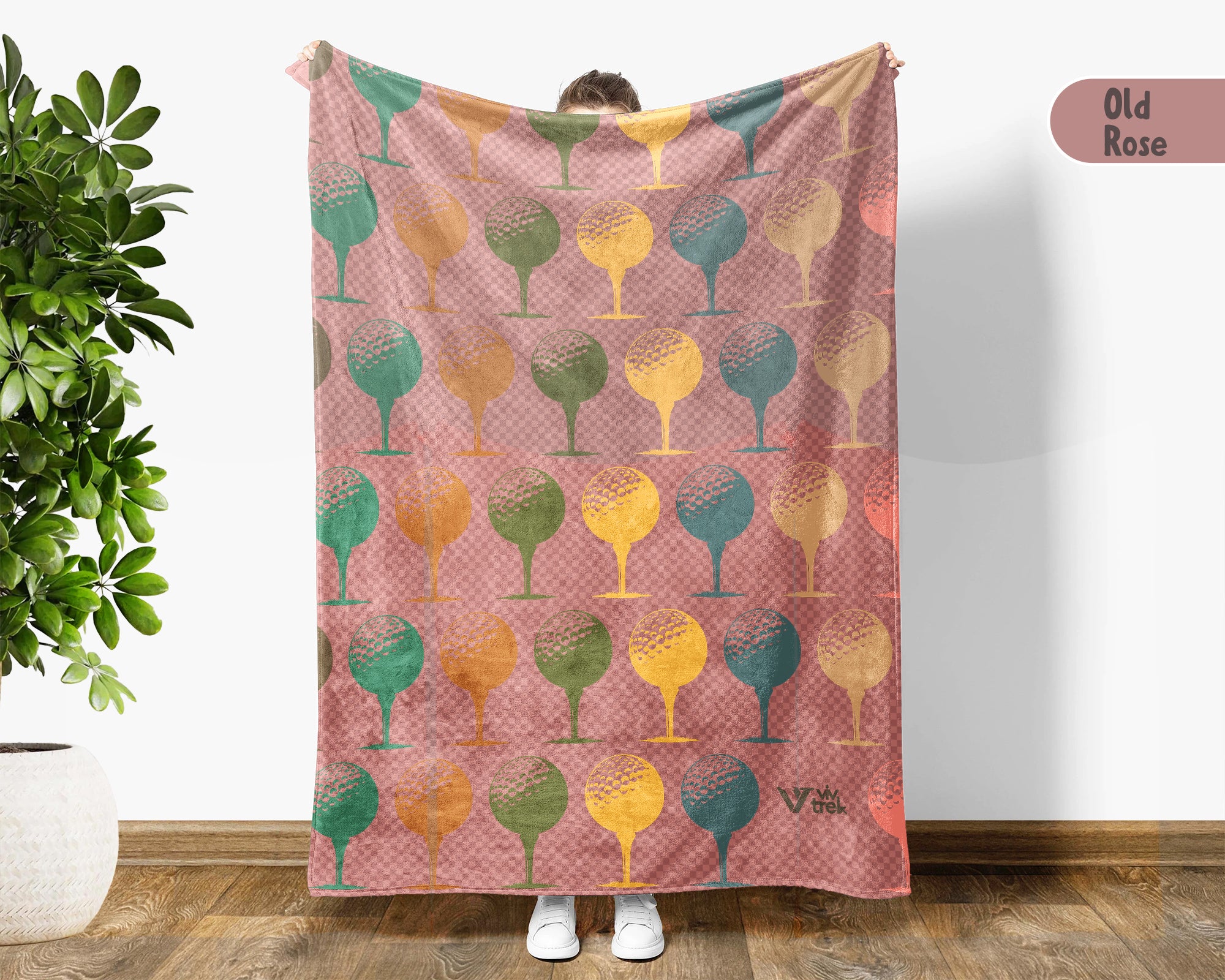 Retro Golf Lover Blanket Cozy Sports Throw for Players Soft Graphic Decor Unique Golfer Gift for Home
