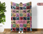 Personalized Name Honey Badger Blanket – Cozy Vintage Wildlife Throw