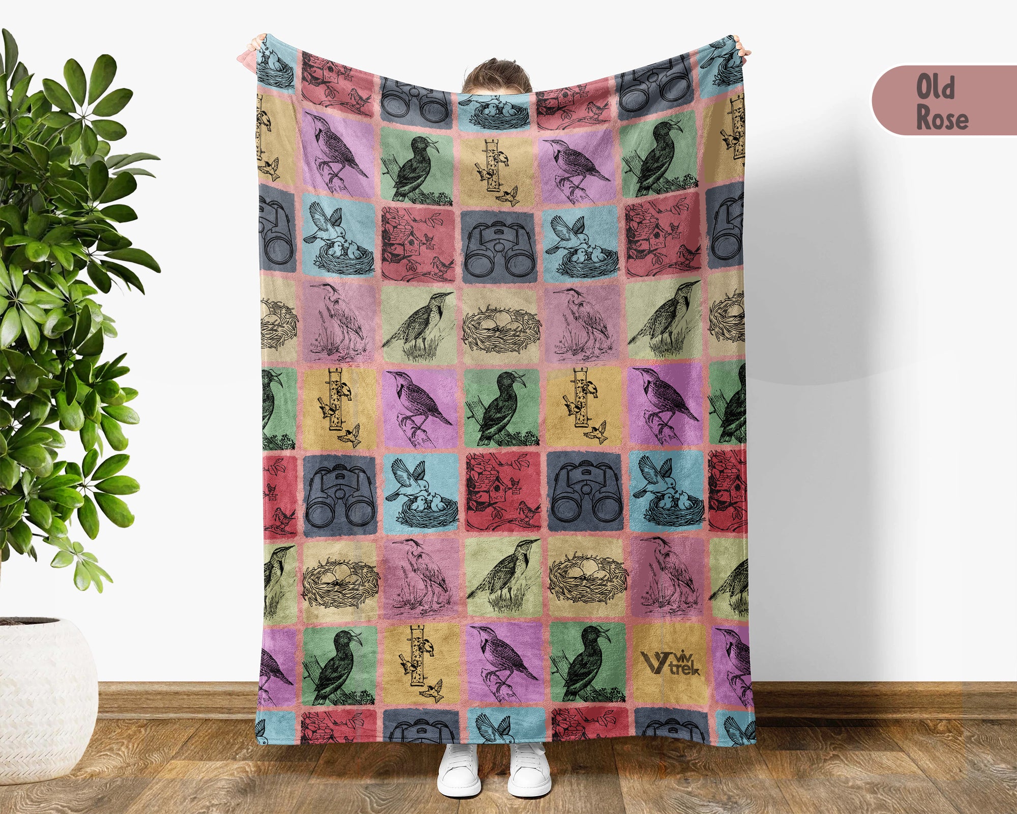 Vintage Birdwatching Blanket for Birders and Nature Lovers