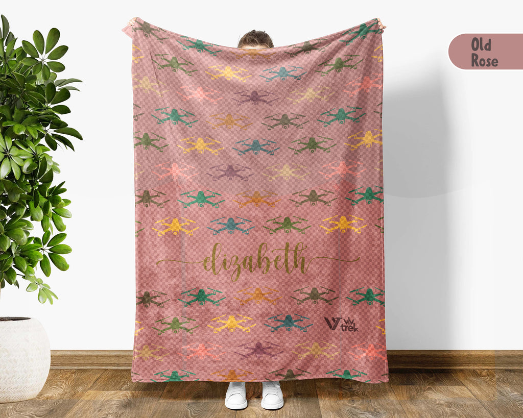 Personalized Drone Throw – Cozy Custom Name Racing Blanket