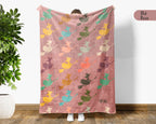 Retro Witch Blanket for Spooky Decor, Cozy Halloween Throw Gift with Magical Gothic Autumn Style