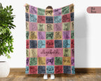 Personalized Name Golden Retriever Blanket – Cozy Vintage Dog Lover Throw