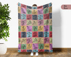 Vintage Snowboarding Blanket – Cozy Winter Sports Throw Gift