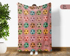 Retro Soccer Blanket Gift Cozy Sports Throw Soft Football Graphic Decor Unique Player Gift for Match Day Fans