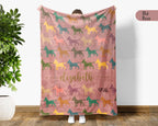 Custom Name Bull Terrier Dog Blanket – Personalized Throw for Pet Lovers