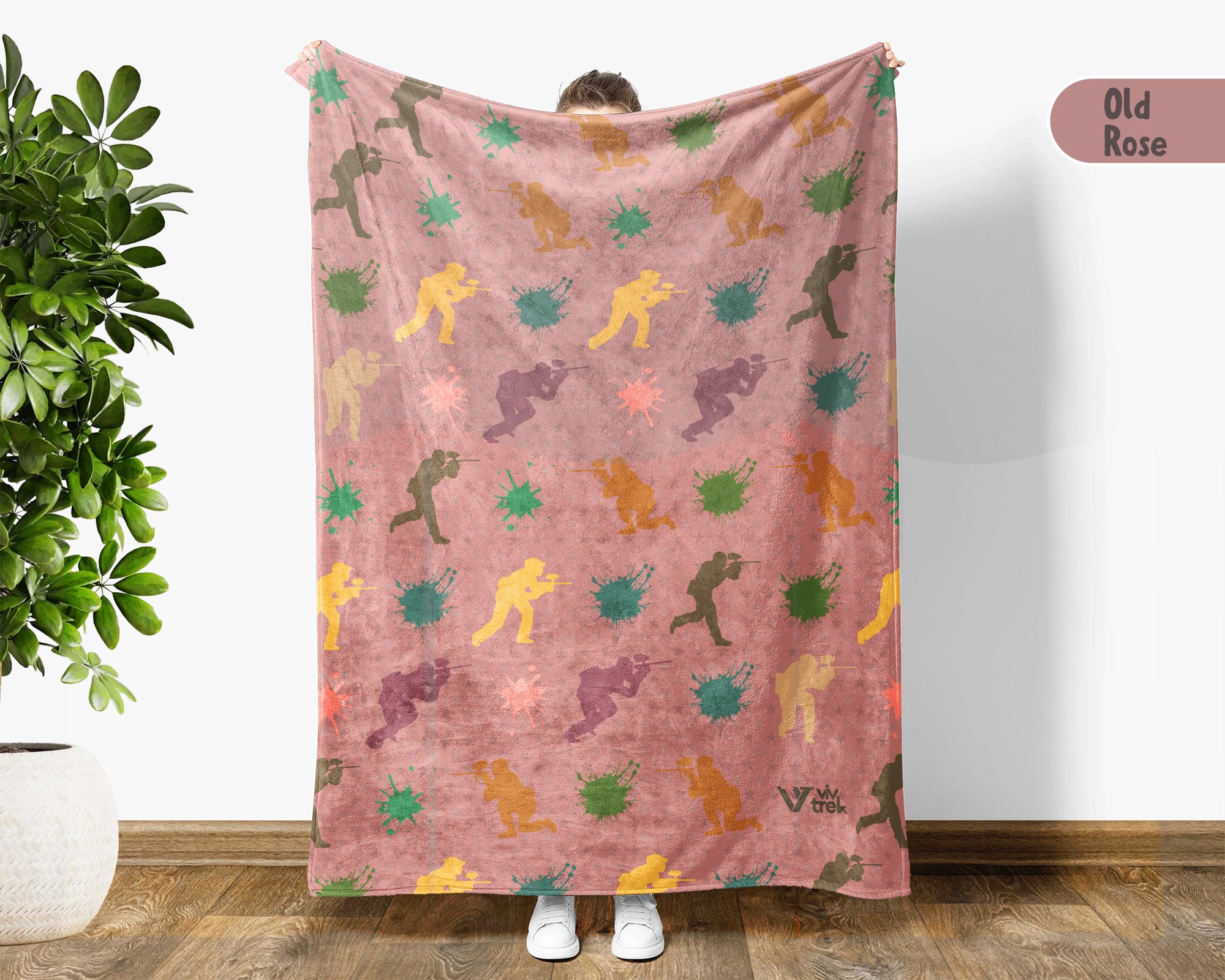 Retro Paintball Blanket – Cozy Throw for Sports Lovers
