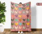 Retro Turkey Blanket for Fall Decor, Cozy Thanksgiving Throw Gift with Rustic Harvest Seasonal Style