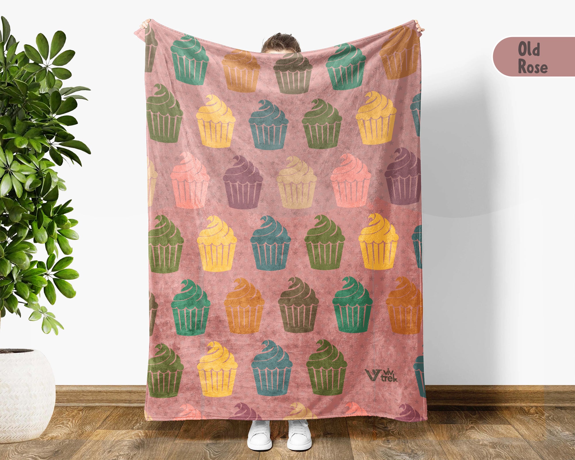 Retro Baking Lover Blanket Cozy Kitchen Throw for Bakers Soft Cake Bread Maker Blanket Unique Cooking Gift Decor