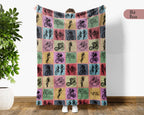 Vintage Cycling Blanket for Bicycle Lovers and Mountain Bike Fans