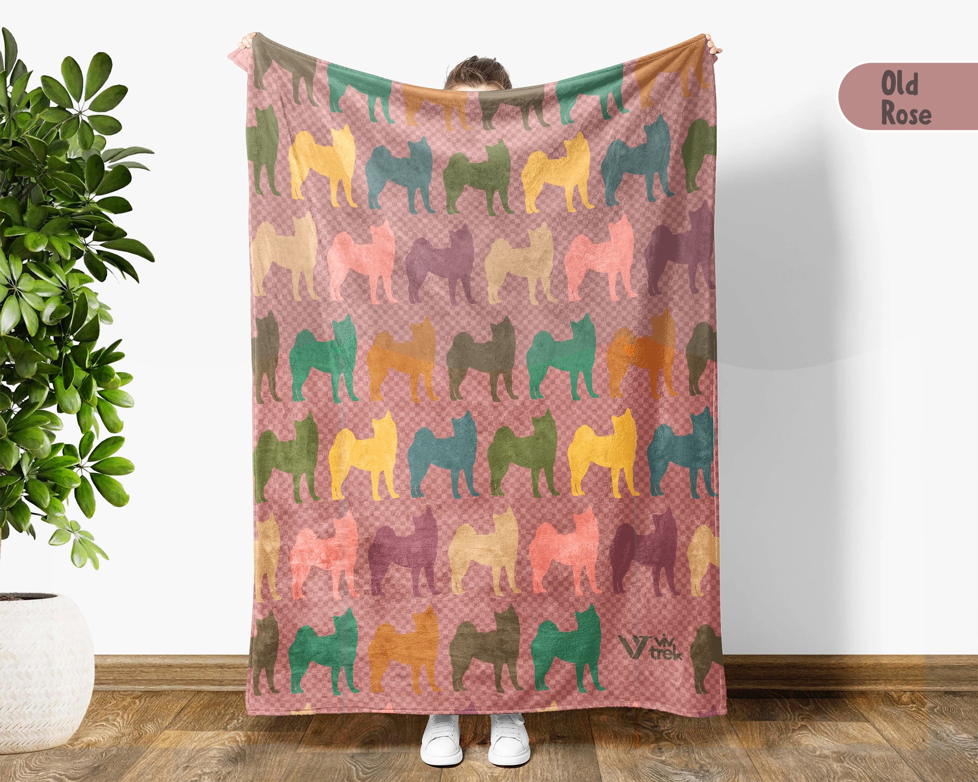 Retro Shiba Inu Dog Blanket Cozy Puppy Throw Cute Pet Blanket Vintage Style Dog Breed Home Decor Gift Idea for Couch Bedroom