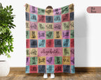 Custom Border Collie Throw Blanket | Personalized Dog Name Gift | Intelligent Sheepdog Breed Cozy Home Decor Accent