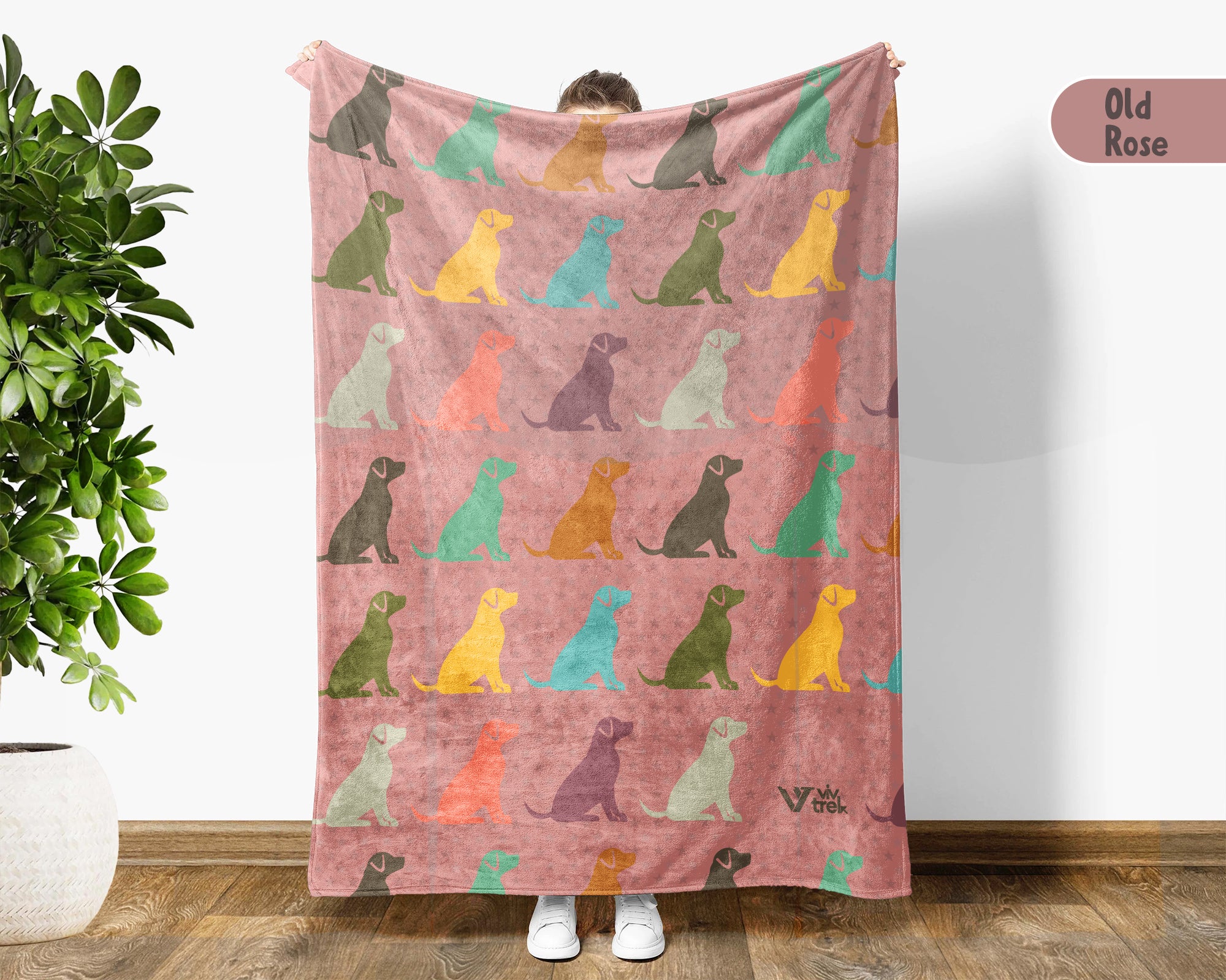 Retro Dog Blanket – Cozy Vintage Style Pet Lover Throw