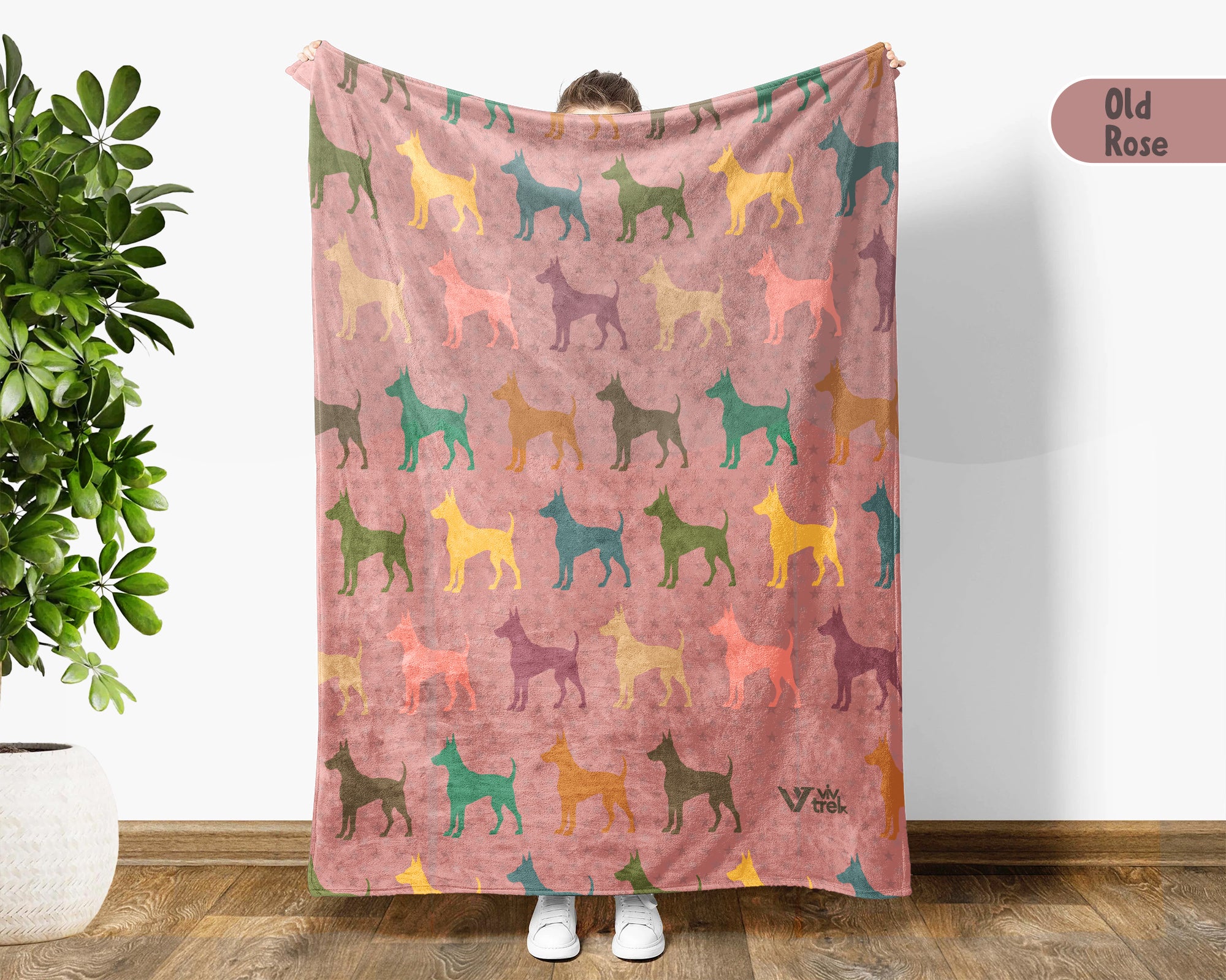 Vintage Dobermann Blanket – Cozy Dog Lover Throw Gift