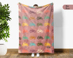 Retro Farming Blanket Gift for Country Lovers, Cozy Tractor Field Throw, Farmhouse Decor Accent for Bedroom and Living Spaces
