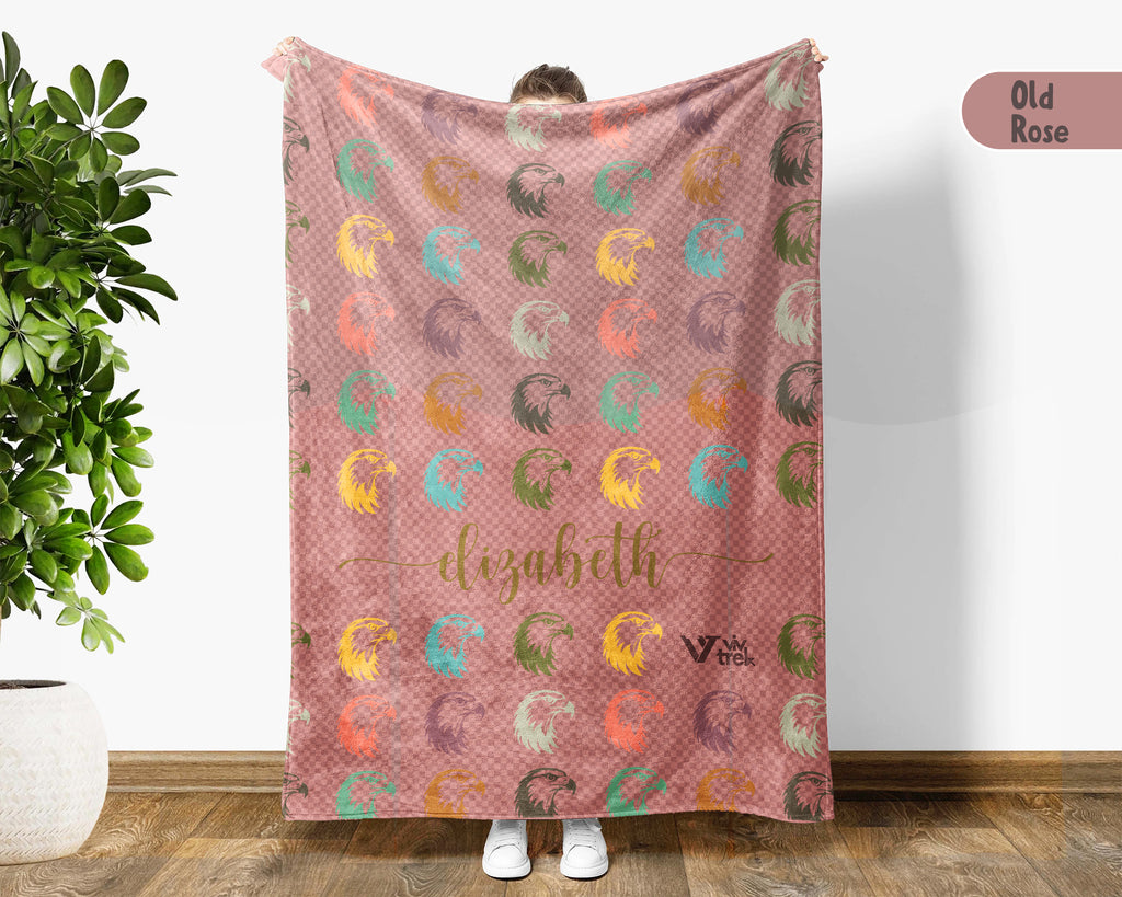 Custom Eagle Blanket – Personalized Name Cozy Throw for Nature Lovers