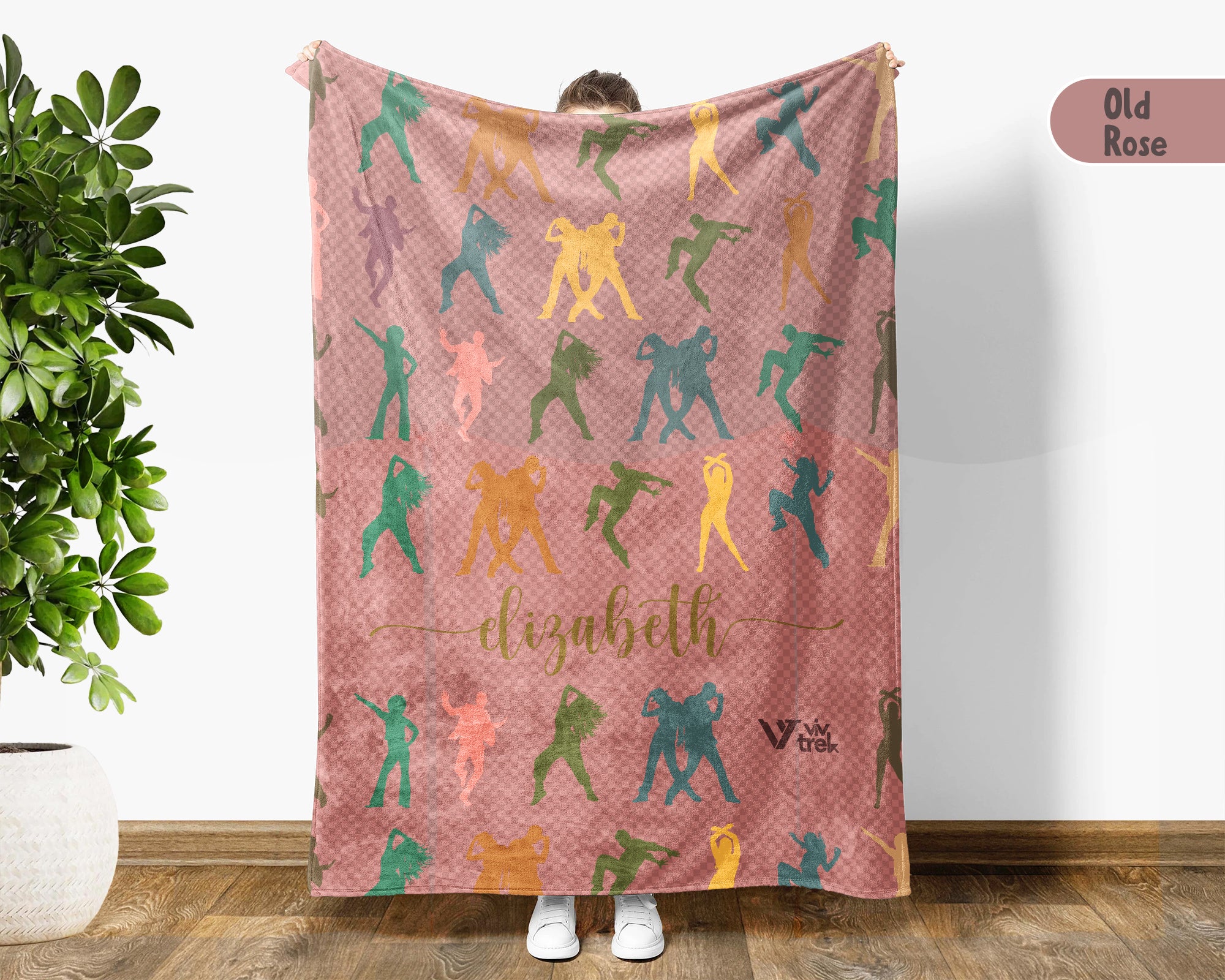 Custom Name Ballet Blanket, Personalized Vintage Dance Throw, Cozy Choreography Gift for Dancers and Performers