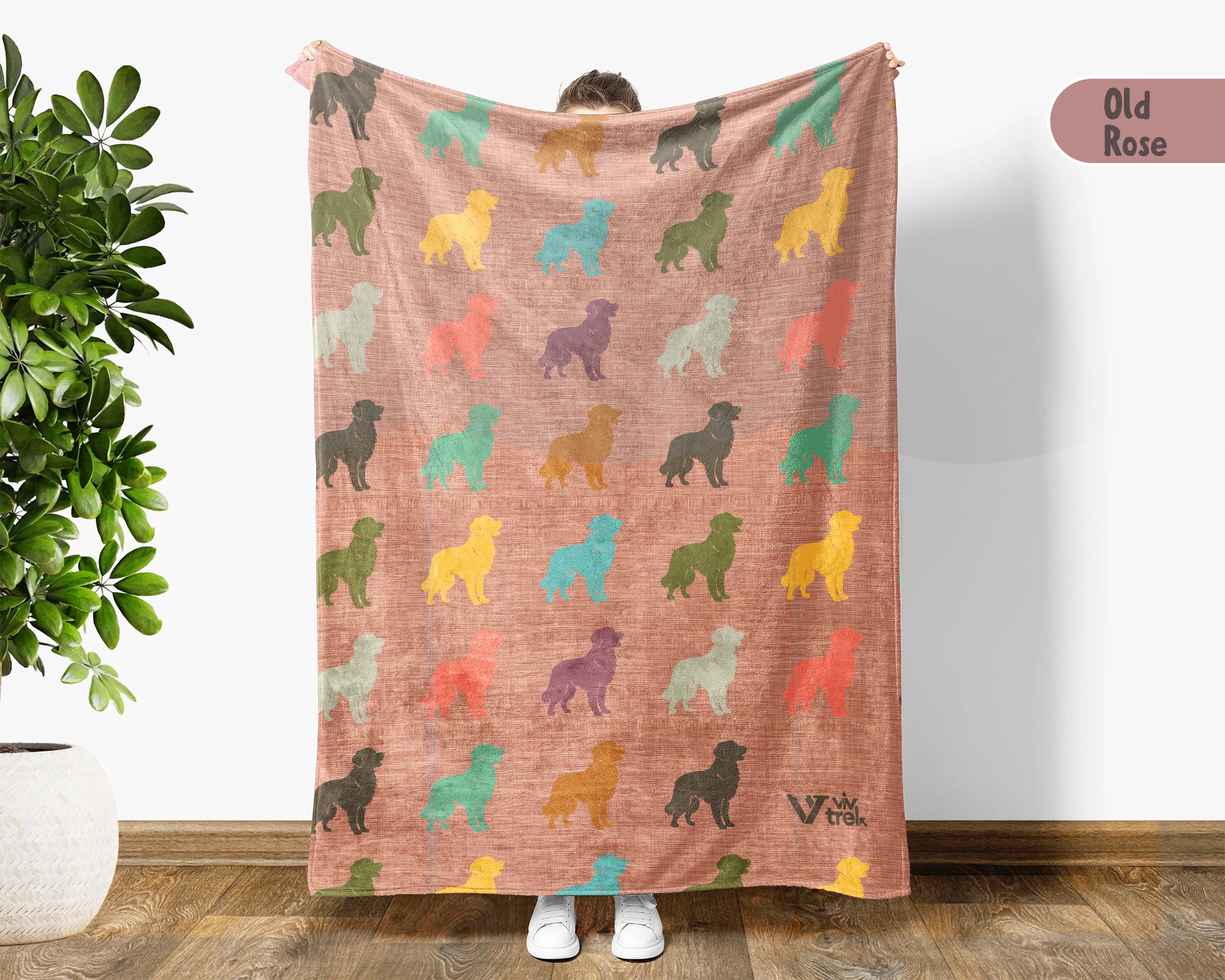 Vintage Golden Retriever Throw – Cozy Dog Lover Blanket