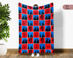 Chicago City Map Blanket Throw, Cozy Windy City Decor, Retro Skyline Design, Illinois Pride Gift, Urban Sofa Throw Blanket