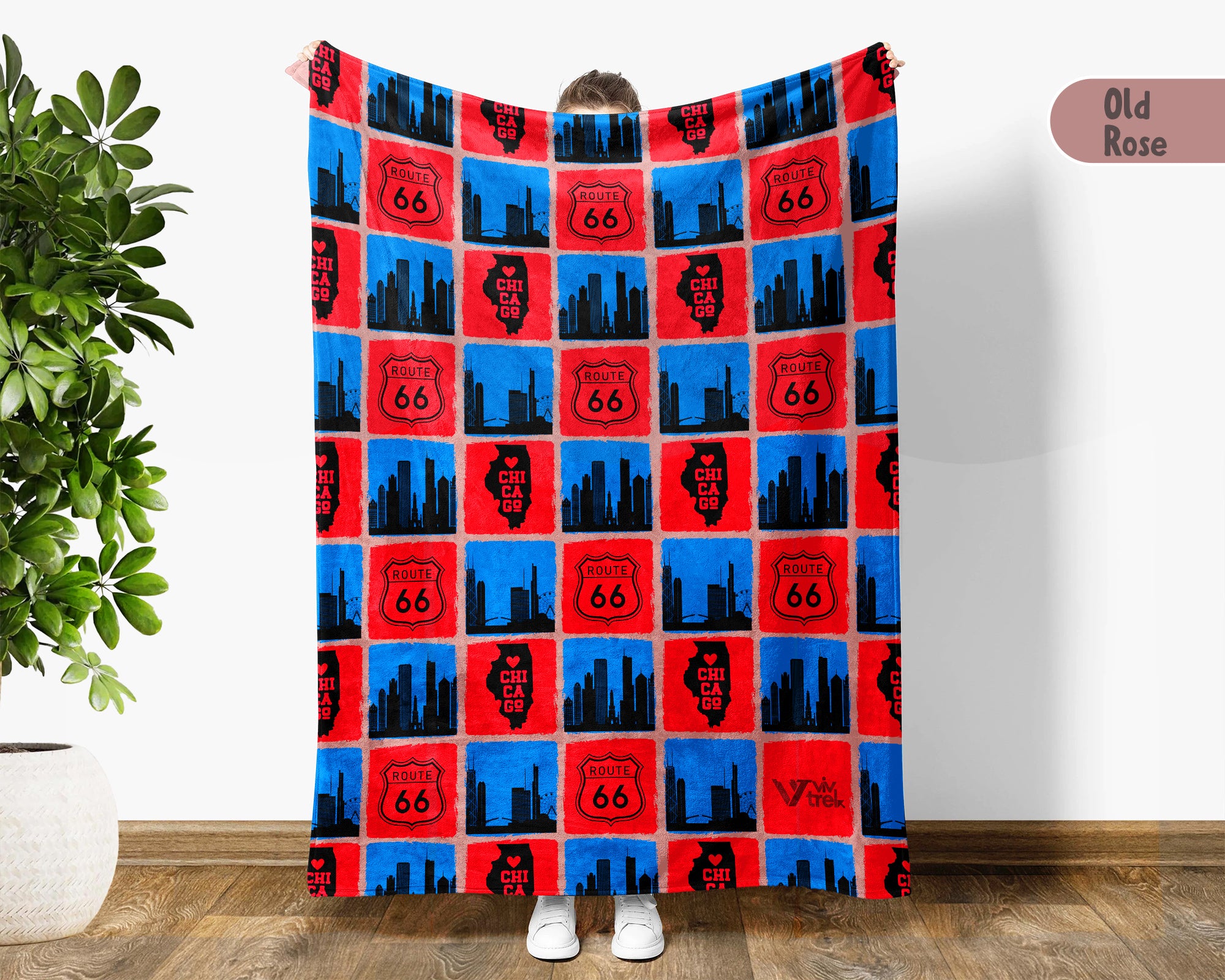 Chicago City Map Blanket Throw, Cozy Windy City Decor, Retro Skyline Design, Illinois Pride Gift, Urban Sofa Throw Blanket