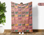 Personalized Basset Hound Blanket | Custom Dog Name Throw | Long Ears Hound Gift for Pet Lovers and Cozy Home Decor