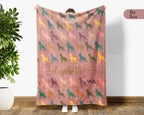 Personalized Dog Throw – Custom Name Cozy German Shepherd Name Blanket