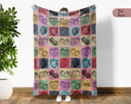 Vintage Strawberry Throw Blanket – Cozy Cute Fruit Lover Gift