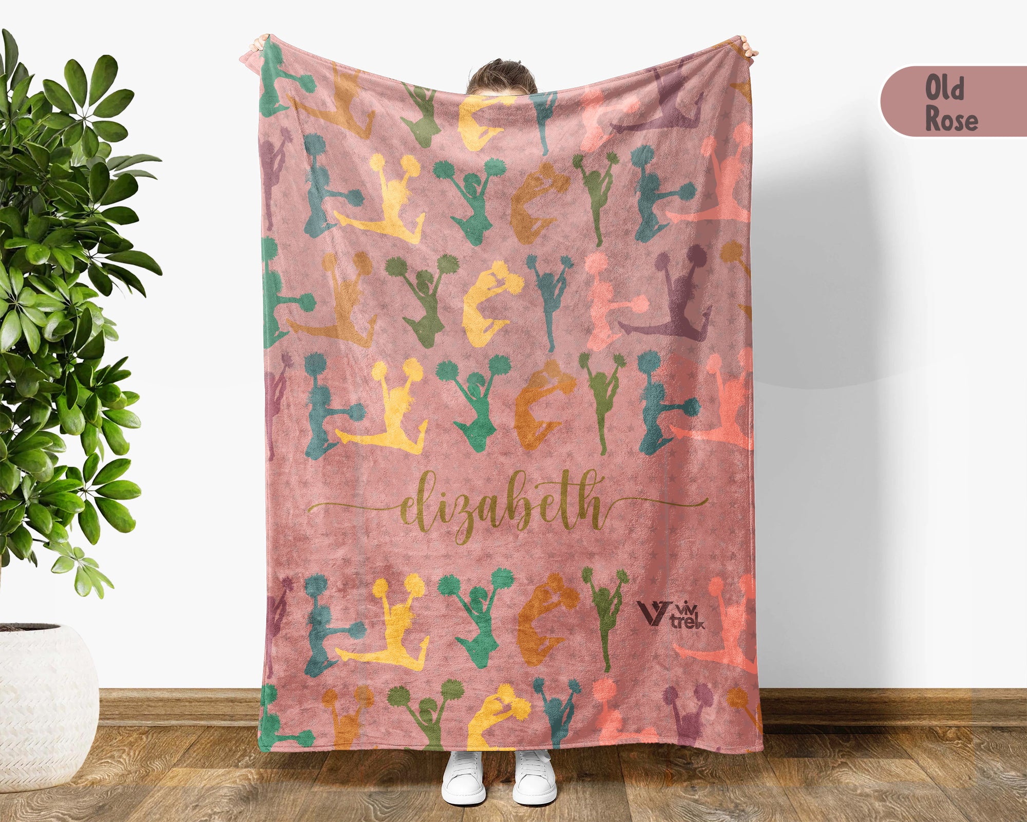 Personalized Cheer Blanket Custom Name Sport Throw Cozy Cheerleader Gift Team Spirit Decor Unique Athletic Home Accent