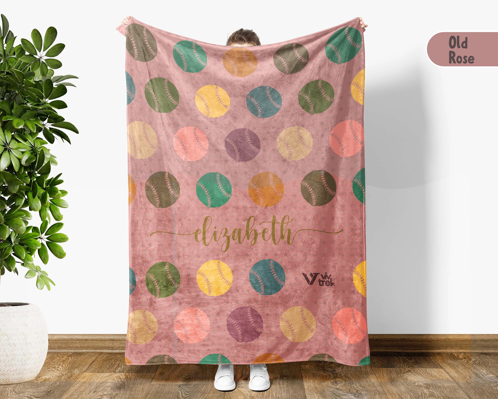Personalized Name Baseball Throw Blanket – Cozy Gift for Baseball Lovers