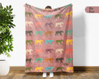 Retro Tiger Blanket Gift for Animal Lovers, Cozy Wildlife Throw, Jungle Inspired Decor Accent for Bedroom and Living Spaces