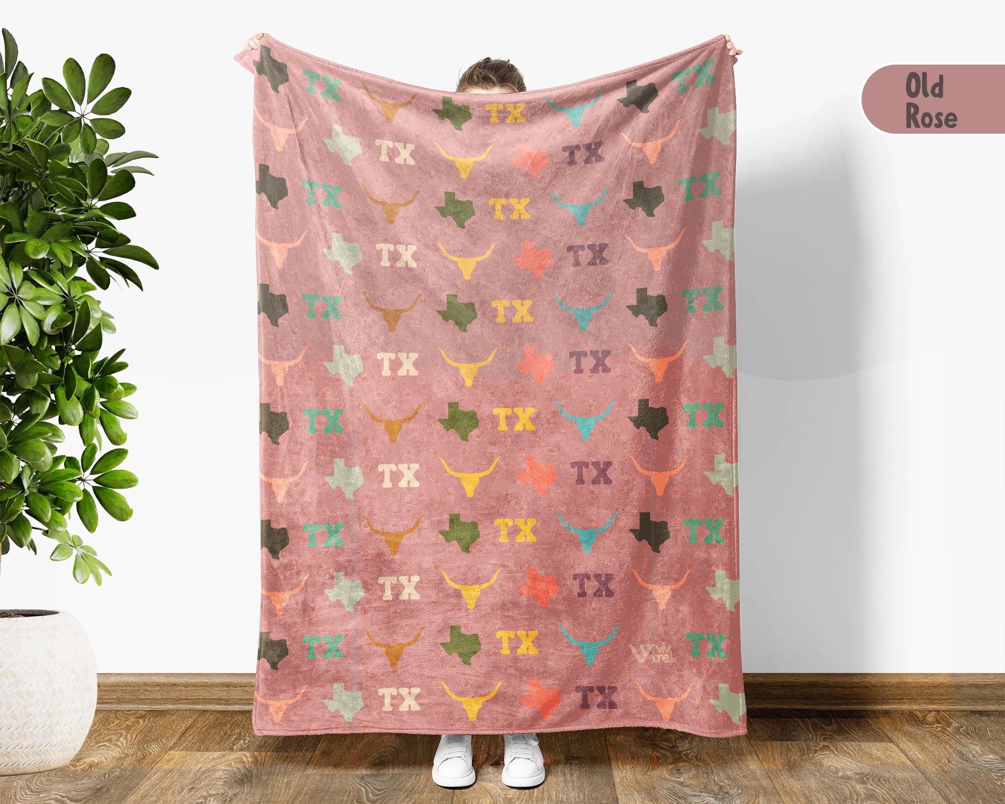 Vintage Texas Blanket, Retro TX Pride Throw, 4th of July Patriotic Gift, American Flag Style Cozy Lone Star Home Decor