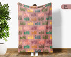 Retro Photography Blanket Gift Cozy Camera Lover Throw Soft Graphic Decor Unique Photographer Gift for Creative Home