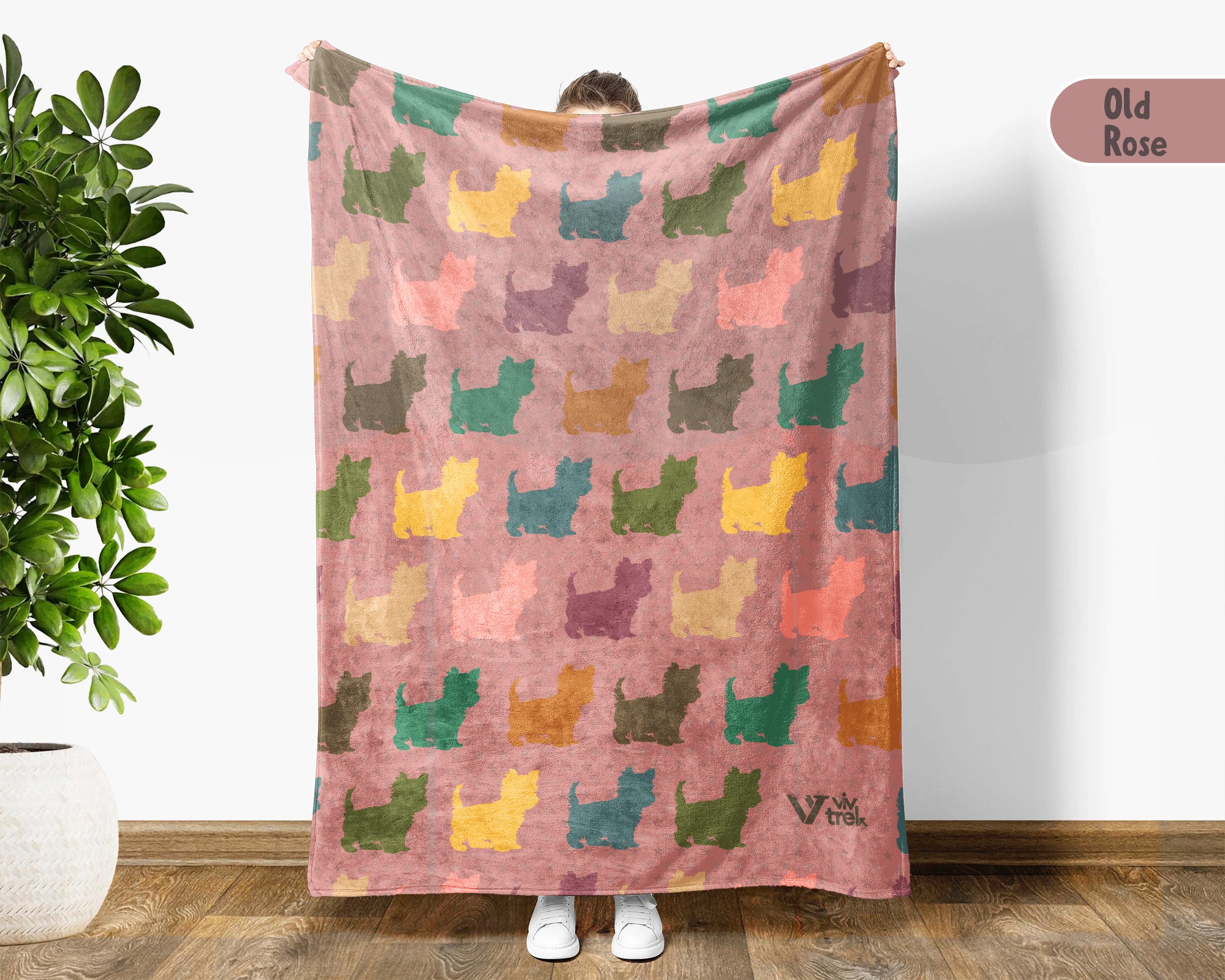 Retro Yorkshire Terrier Dog Blanket Gift, Cozy Yorkie Lover Throw, Cute Puppy Blanket, Unique Dog Owner Decor