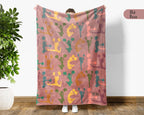 Retro Cheerleading Blanket Cozy Cheerleader Throw Sporty Fleece Blanket Cheer Fan Gift Home Decor Idea for Game Day Couch Bedroom