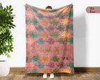 Personalized Stegosaurus Blanket Custom Name Dino Throw Retro Prehistoric Animal Decor Cozy Gift Unique Home Accent