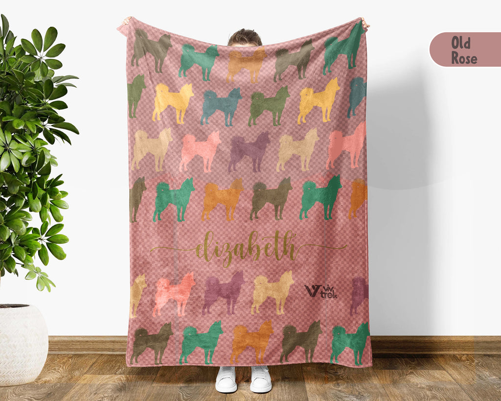 Custom Name Husky Dog Blanket – Personalized Cozy Throw for Pet Lovers