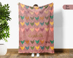 Personalized Chicken Throw – Cozy Custom Name Farm Blanket
