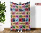 Vintage Pontoon Boat Captain Blanket – Cozy Nautical Throw Gift