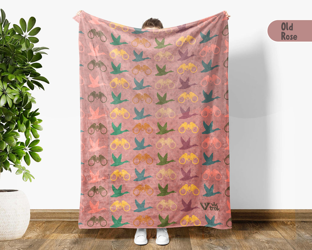 Retro Birdwatcher Blanket for Bird Lovers and Nature Enthusiasts