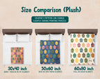 Retro Baking Lover Blanket Cozy Kitchen Throw for Bakers Soft Cake Bread Maker Blanket Unique Cooking Gift Decor