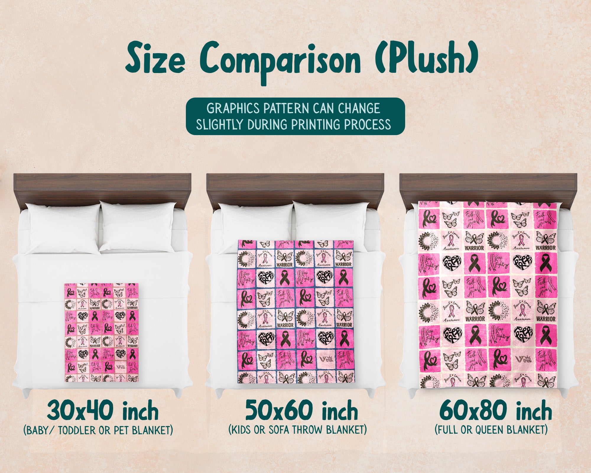 Breast Cancer Awareness Blanket for October, Cozy Pink Ribbon Throw for Patients, Battle Blanket For Caregivers & Family, Meaningful Support Gift
