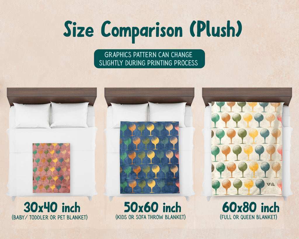 Retro Golf Lover Blanket Cozy Sports Throw for Players Soft Graphic Decor Unique Golfer Gift for Home