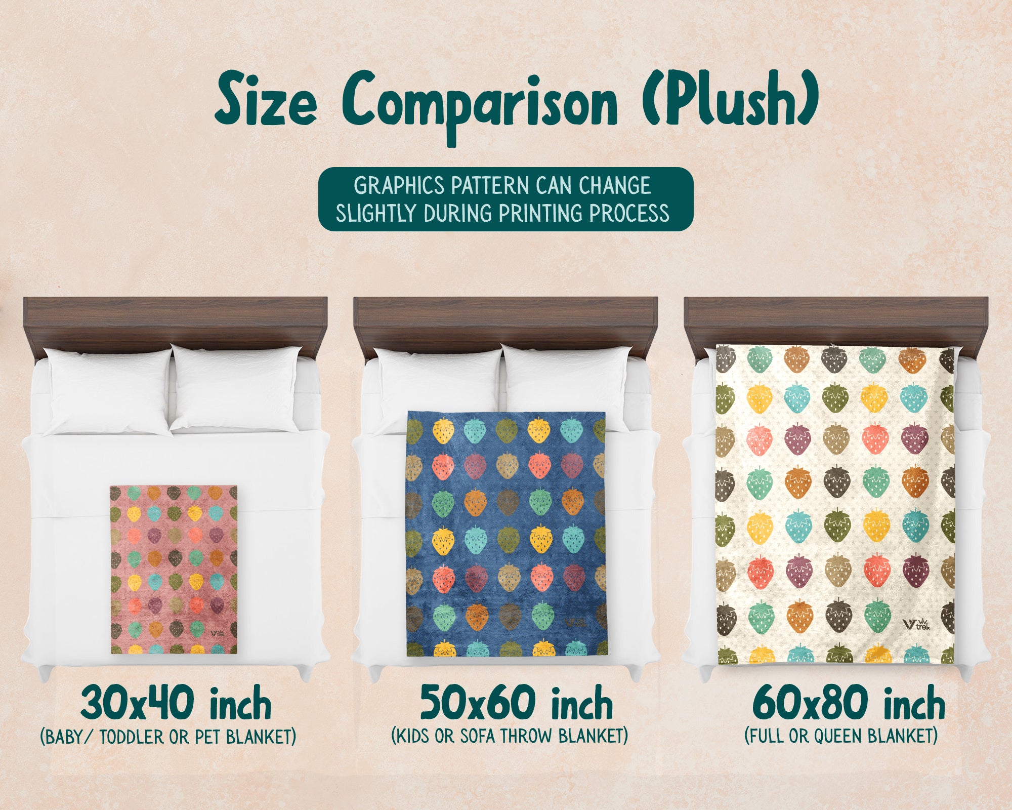 Cozy Strawberry Blanket – Retro Fruit Throw for Cute Home Decor