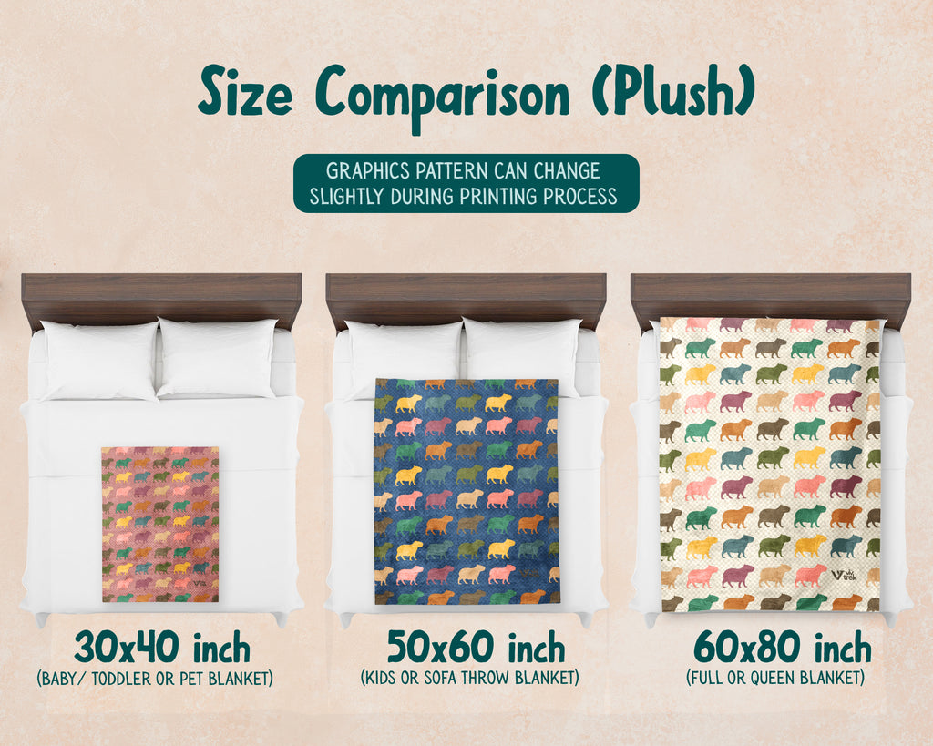 Cute Capybara Lover Blanket – Vintage Animal Throw Gift