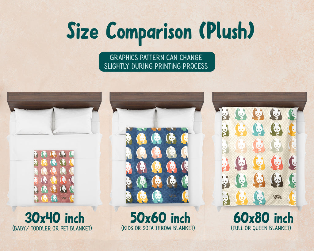 Retro Panda Blanket for Cute Animal Lovers, Cozy Wildlife Throw Gift with Panda Inspired Decorative Style