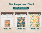 Floral Custom Name Capybara Blanket, Cozy Floral Capybara Throw Gift for Kids Teens Adults, Perfect Birthday Animal Gift