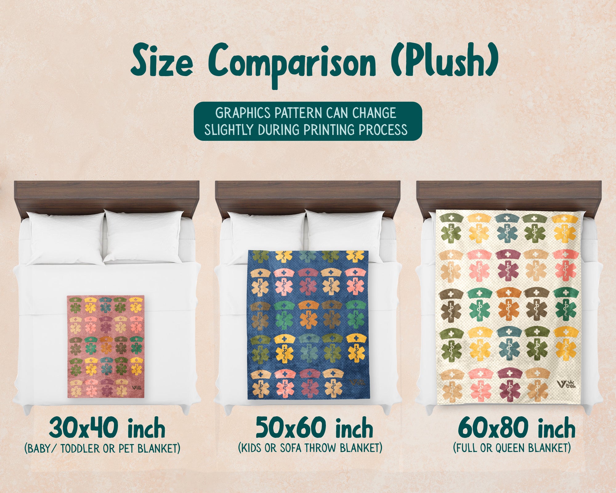 Retro Nurse Gift Blanket, Cozy RN Appreciation Throw, Cute Nurse Graphic Blanket, Soft Fleece Medical Worker Gift for Her